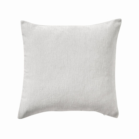 Housse de coussin chenille - lot de 2 (gris perle) Housse de coussin chenille - lot de 2 (gris perle)